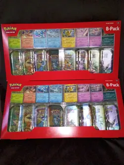 2X Pokemon TCG: Prismatic Evolutions Mini Tin Exclusive Costco Bundle 8-Pack - Image 1