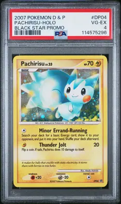 2007 POKEMON DIAMOND & PEARL BLACK STAR PROMO #DP04 PACHIRISU-HOLO PSA 4 - Image 1
