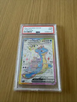 Lapras ex 158/142 Sv07: Stellar Crown Holo PSA 9 pokemon - Image 1