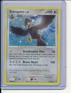 Staraptor 16/130 Pokemon Diamond and Pearl Holo Rare LP - Image 1