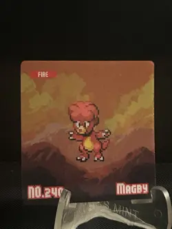 Pokemon Eif origin Gameboy Lenticular Magby/magmar #MM - Image 1