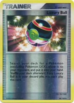 1x Luxury Ball - 86/100 - Uncommon - Reverse Holo Moderately Played Pokemon Diam - Image 1