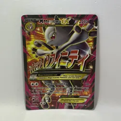 Pokemon TCG Breakthrough M Mega Mewtwo EX Full Art Ultra #160/162 DAMAGED HP - Image 1