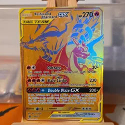 2021 Pokemon Reshiram & Charizard GX SM247 Tag Team Promo NM+ Pack Fresh Perfect - Image 1