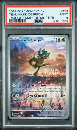2024 POKEMON SVP EN-SV BLACK STAR PROMO #123 TEAL MASK OGERPON PSA 9 - Image 1