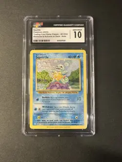CGC 10 GEM MINT Squirtle 001/034 CLB Classic Box Holo Rare Pokemon TCG 2023 - Image 3