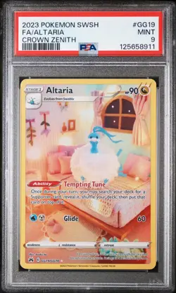2023 Pokemon SWSH Crown Zenith Altaria Full Art #GG19 PSA 9 Mint - Image 1