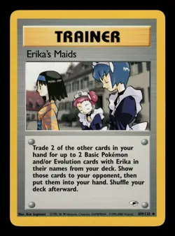 Erika's Maids 109/132 - LP - Gym Heroes, WOTC Pokemon Vintage - Image 1