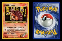 Blaine's Vulpix 66/132 - LP - Gym Challenge, WOTC Pokemon Vintage - Image 3