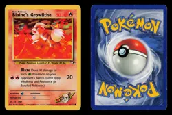 Blaine's Growlithe 62/132 - MP - Gym Heroes, WOTC Pokemon Vintage - Image 3