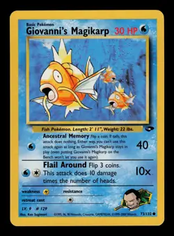 Giovanni's Magikarp 73/132 - LP - Gym Challenge, WOTC Pokemon Vintage - Image 1