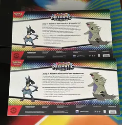 Pokemon Prismatic Evolutions Lucario & Tyranitar EX Premium Collection (x2) MISB - Image 3