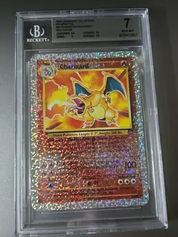 2002 POKEMON Tcg LEGENDARY COLLECTION #S1 CHARIZARD BOX TOPPER Card BGS 7 Nm - Image 1