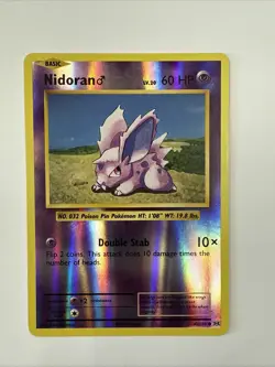 Nidoran 43/108 Evolutions Rare Reverse Holo Pokemon Trading Card Near Mint - Image 1