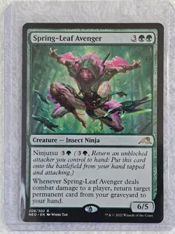 MTG Spring-Leaf Avenger #208 Kamigawa Neon Dynasty Magic Card Rare NM - Image 4