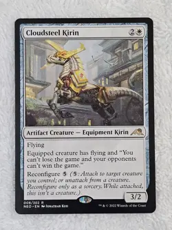 MTG Cloudsteel Kirin #8 Kamigawa Neon Dynasty Magic Gathering Card Rare NM - Image 1