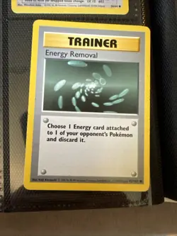Shadowless Energy Removal Non-Holo WOTC Pokemon Card 92/102 Base Set LP - Image 1