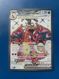 Pokemon TCG Charizard EX Sv03: Obsidian Flames Holo Ultra Rare Card 215/197 - Image 1