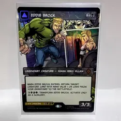 MTG Magic 0224 Eddie Brock Venom Lethal Protector Mythic Borderless Panel Card - Image 1