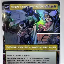 MTG Magic 0224 Eddie Brock Venom Lethal Protector Mythic Borderless Panel Card - Image 3