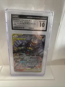 Pokemon Marshadow & Machamp GX Tag Team Japanese Card CGC 10 - Image 1