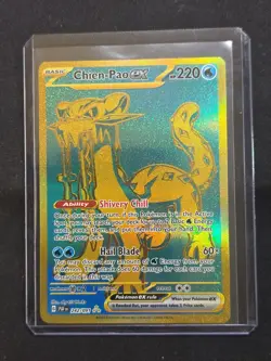 Chien-pao Ex 242/091 Paldean Fates Gold Pokemon Card TCG - Image 1