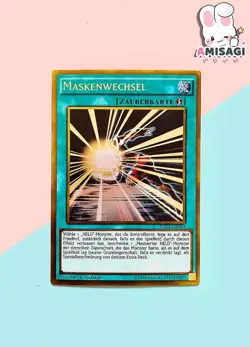 Yu-Gi-Oh! Karte Maskenwechsel PGL3-DE083 Gold Rare Trading Card Gold TCG - Image 1