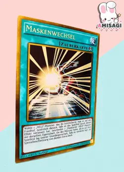 Yu-Gi-Oh! Karte Maskenwechsel PGL3-DE083 Gold Rare Trading Card Gold TCG - Image 2