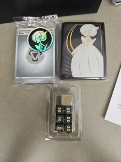 Gardevoir Mega Evolutions ETB card Sleeves, dice and coin - Image 1