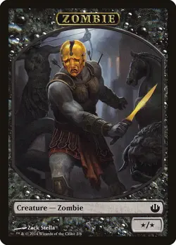 Zombie Token 10x - Black - Stella Art - JOU Journey into Nyx MTG Magic NM - Image 1