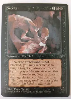FALLEN EMPIRES 1994 - NM - NECRITE - SUMMON THRULL - -MAGIC GATHERING MTG - - Image 1