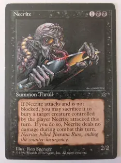FALLEN EMPIRES 1994 - NM - NECRITE - SUMMON THRULL - -MAGIC GATHERING MTG - - Image 1