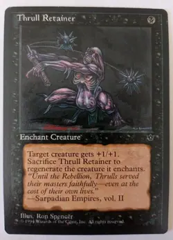 FALLEN EMPIRES 1994 - NM - THRULL RETAINER - ENCHANT MAGIC GATHERING MTG - - Image 1