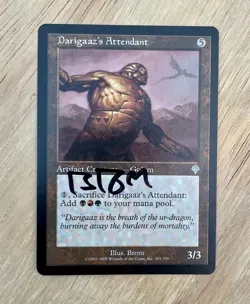 VTG 2000 MTG Card Darigaaz's Attendant Artifact Wizards Of The Coast Illus. Brom - Image 1