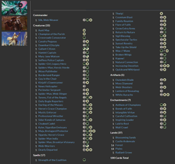 Silk, Web Weaver MTG EDH Custom Commander Deck, Selesnya Spiders! - Image 2