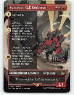 Summon: G.F. Cerberus (Borderless) Final Fantasy Regular MTG 0368 - Image 1