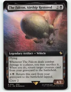 The Falcon, Airship Restored (Extended Art) Commander: Final Fantasy MTG 0116 - Image 1