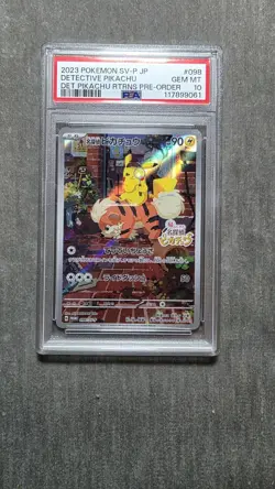 Pokemon Detective Pikachu Returns Pre-Order 098/SV-P Japanese PSA 10 - Image 1