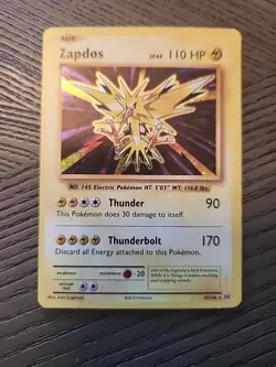 2016 Pokemon ZAPDOS #42/108 Evolutions Holo Holo Rare Lightning English - Image 1
