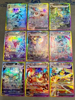 CUSTOM ORDER Prismatic - Eeveelutions - Set Of 9 (NOT OFFICIAL CARDS) - Image 1