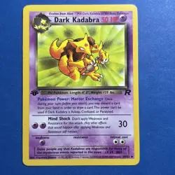 1999 Pokemon Team Rocket 1st Edition Dark Kadabra 39/82 LP Card - Image 1