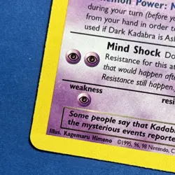 1999 Pokemon Team Rocket 1st Edition Dark Kadabra 39/82 LP Card - Image 5