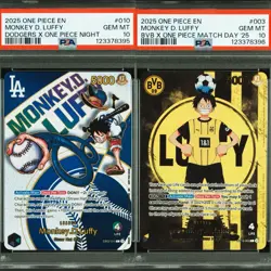 PSA 10 One Piece Card Luffy Dodgers & BVB Promo - 2 sequence English - Image 1
