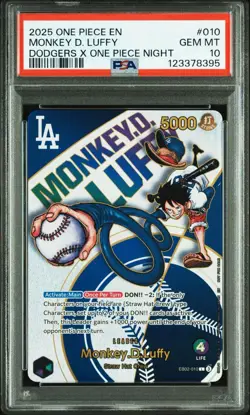 PSA 10 One Piece Card Luffy Dodgers & BVB Promo - 2 sequence English - Image 3