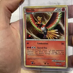 Pokemon HeartGold SoulSilver 2010 Black Star Promo Holo Card Ho-Oh HGSS01 LP TCG - Image 1
