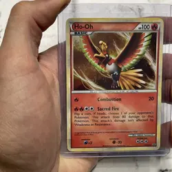 Pokemon HeartGold SoulSilver 2010 Black Star Promo Holo Card Ho-Oh HGSS01 LP TCG - Image 2