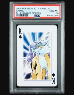 Raikou- PSA 10 - 2006 JPN Pokemon Center 10th Anniversary Playing Card - Image 1