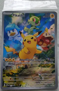 Pokemon Card - Pikachu 027 SVP Pokemon Center Stamp Promo 2023 - Image 1