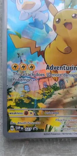 Pokemon Card - Pikachu 027 SVP Pokemon Center Stamp Promo 2023 - Image 2