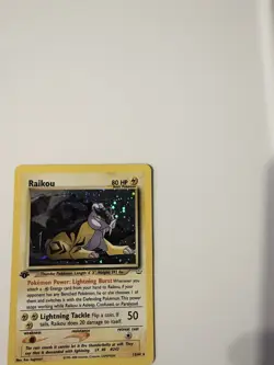 Raikou 13/64 - 1st Edition Holo Rare - Neo Revelation Set - Pokemon TCG Card - Image 3